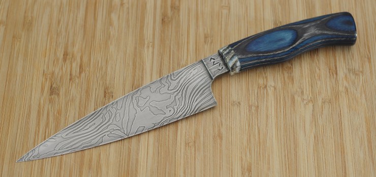 20181006_Kitchenknife_DamascusMolarWood_Front
